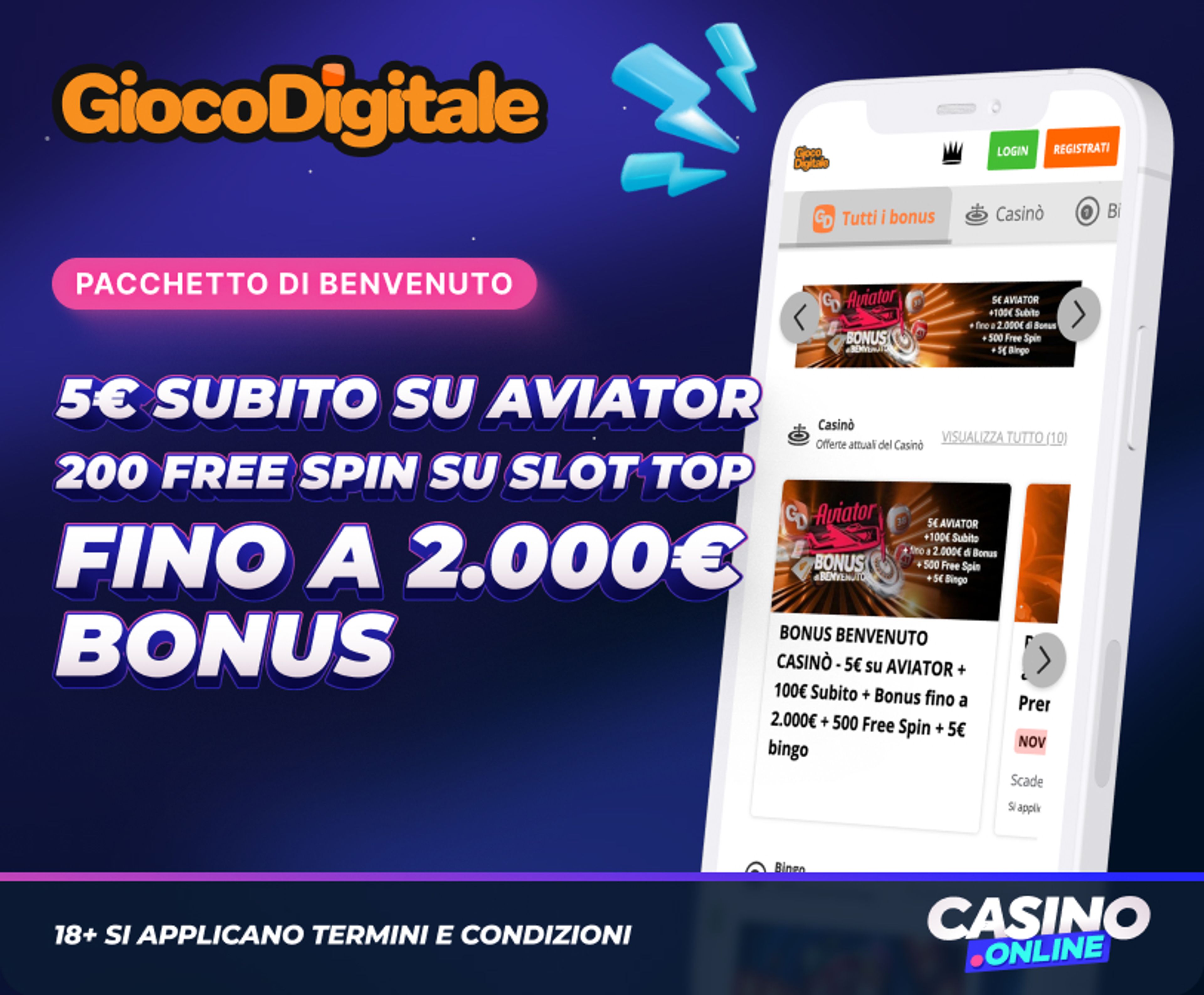 GiocoDigitale Casino Bonus Benvenuto